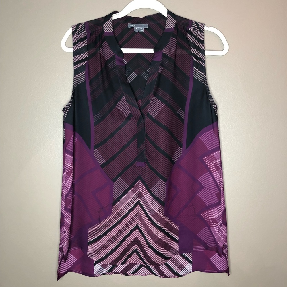 Vince silk tank top blouse